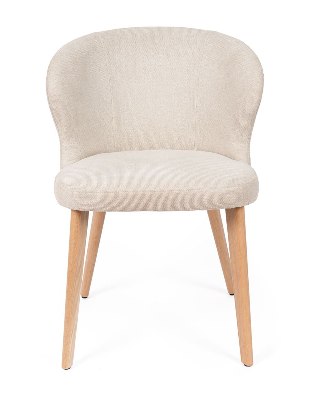 Silla tapizada beige TANA
