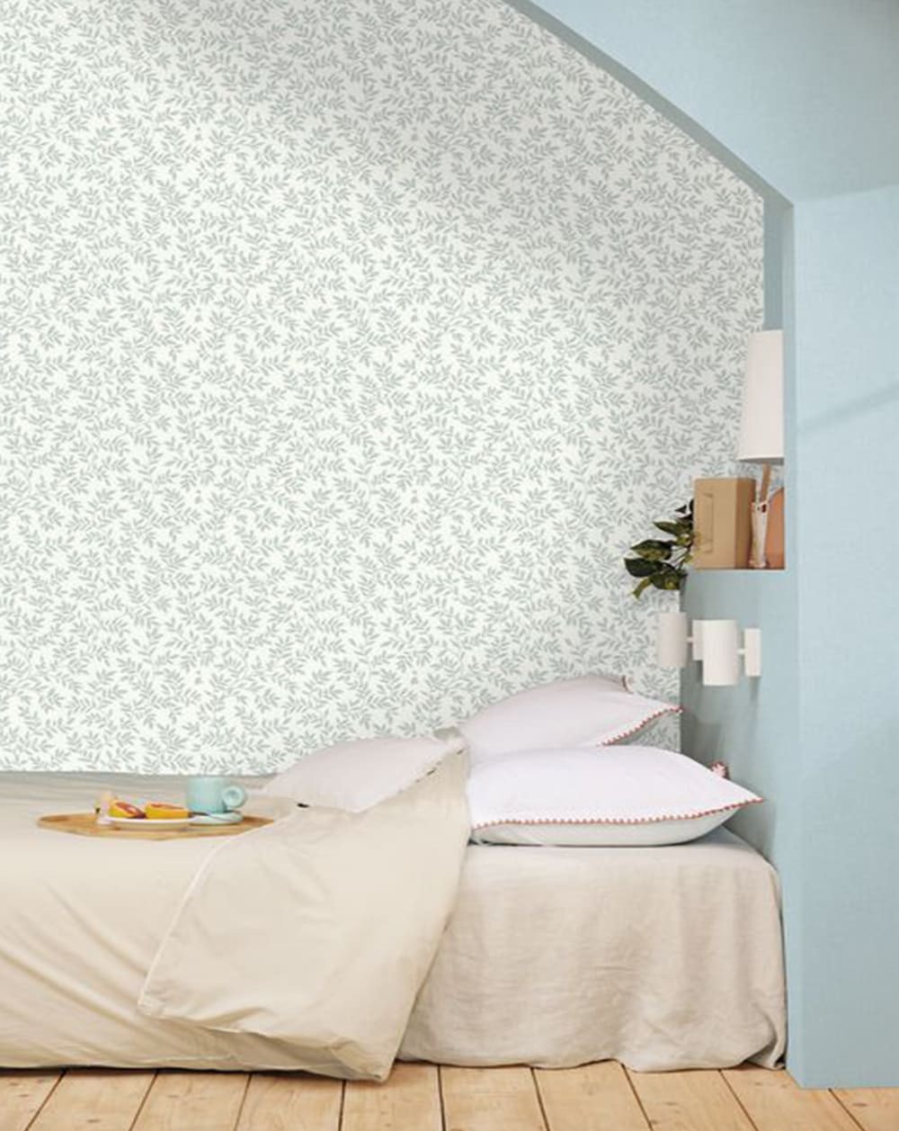 FLORIA Azul Papel Pintado