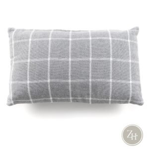 Cojín gris de cuadros 30×50 OTHI