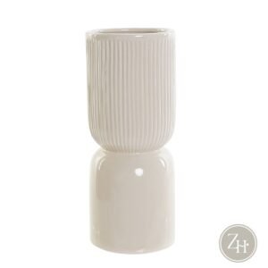Jarrón beige cerámica SAND