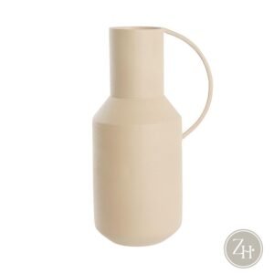 Jarrón beige con asa HENA