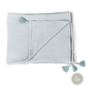 Manta plaid menta COTTON