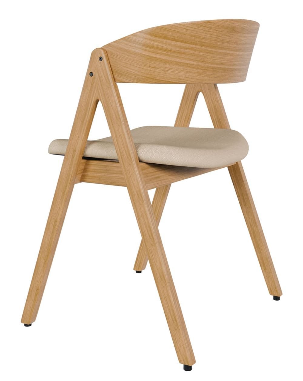 Silla madera roble beige INNA