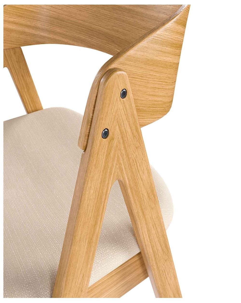 Silla madera roble beige INNA