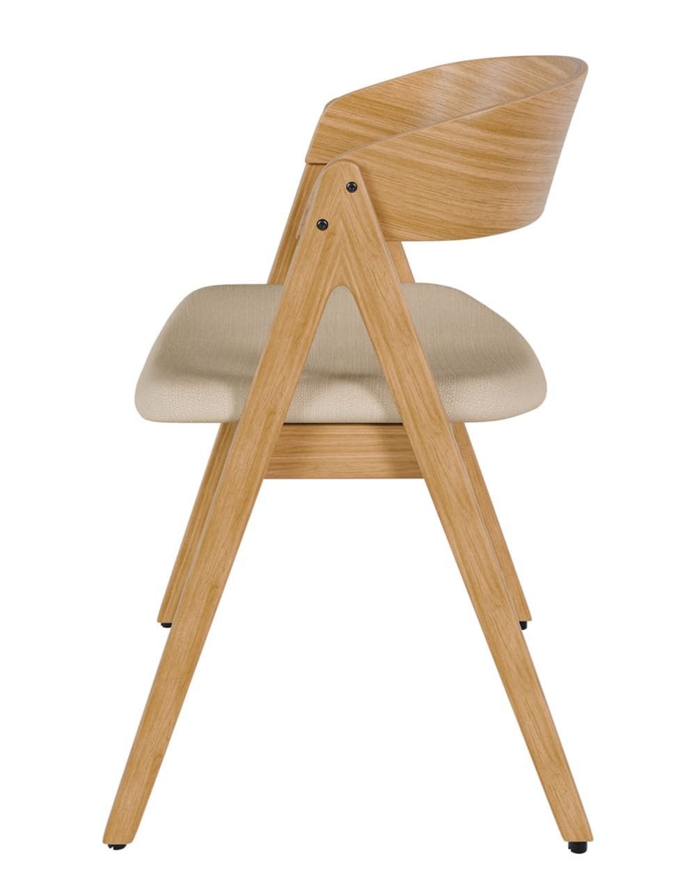 Silla madera roble beige INNA