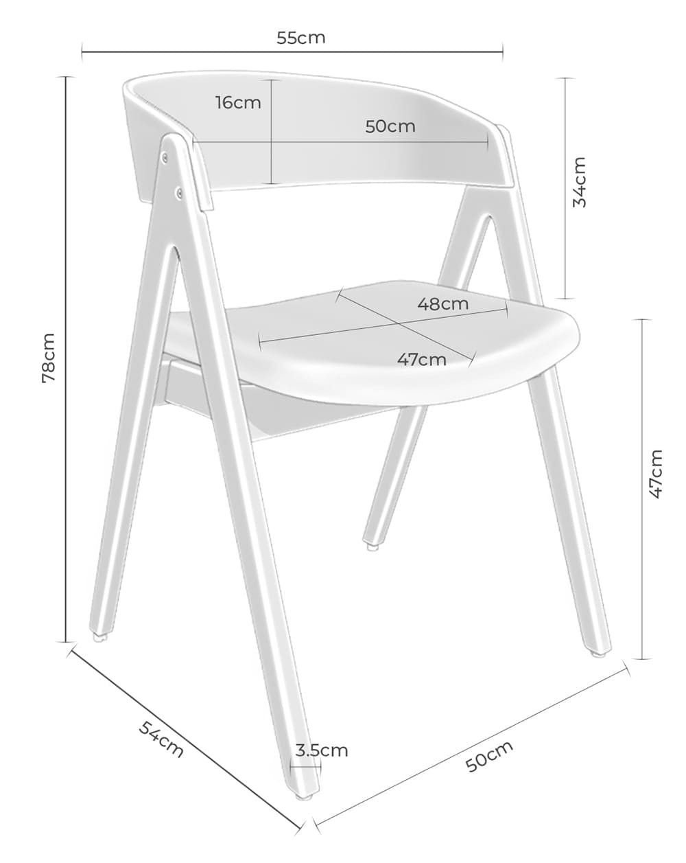 Silla madera roble beige INNA